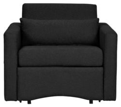 HOME Reagan Fabric Chairbed - Charcoal.